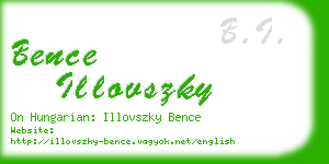 bence illovszky business card